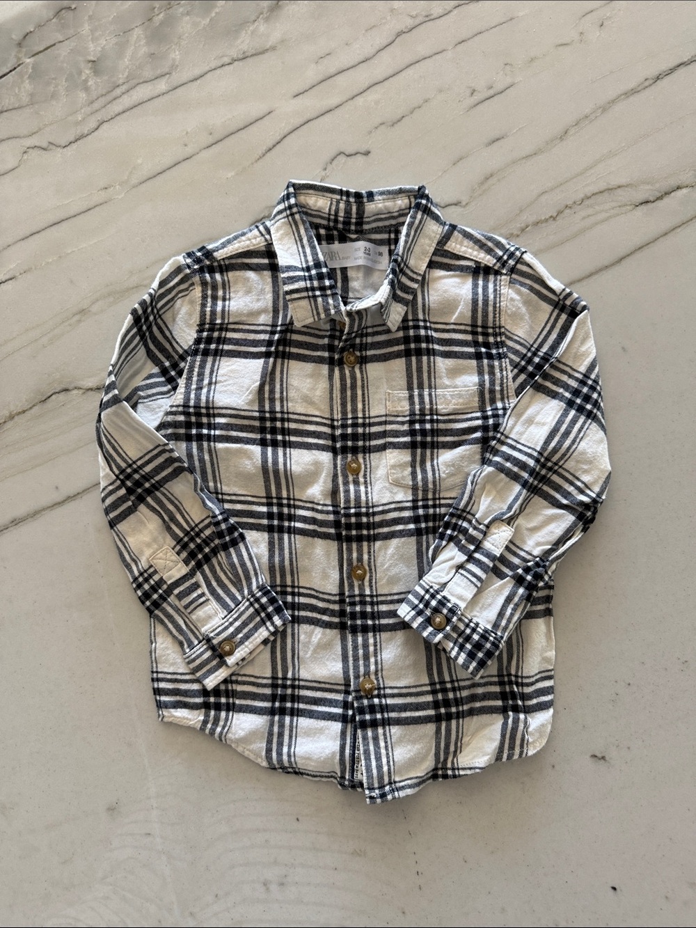 Zara Toddler Boy’s Plaid Flannel Shirt